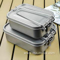 Outdoor Pure Titanium Portable Full Sandblasted Lunch box